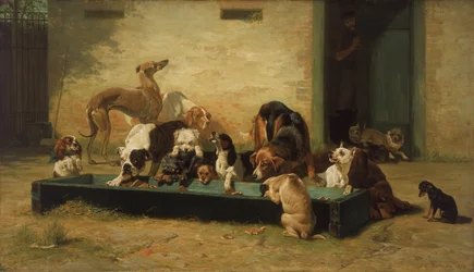 犬の家でのテーブルdHote